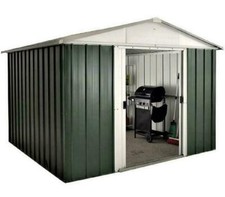 YardMaster 10 x 10 ft Emerald Deluxe Metal Shed - Green (1010GEYZ)
