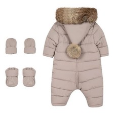 Tartine et Chocolat Girls Fur Pramsuit Age 6 Months