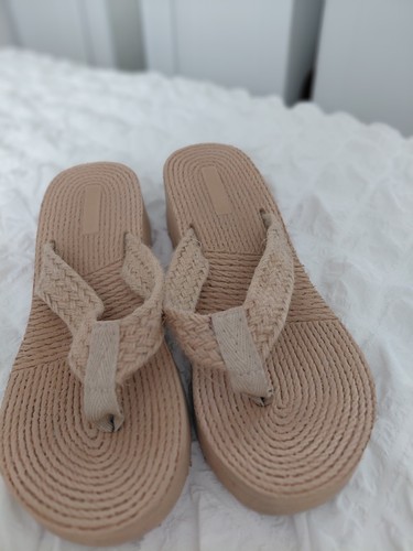 Cream wedge flip - cream, 5