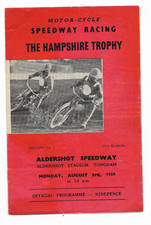 Speedway Programme 3 August