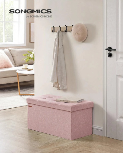 Folding storage ottoman bench - storage,