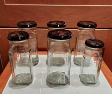6 Empty Clear Glass Jars