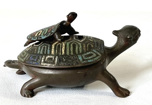Antique asian enamel bronze - antique,