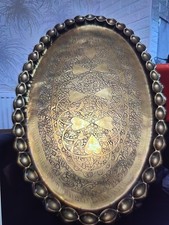 Large moroccan brass top - moroccan, table