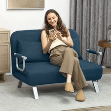 Faux Suede Convertible Bed
