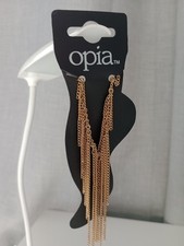 Fringed chain anklet gold tone