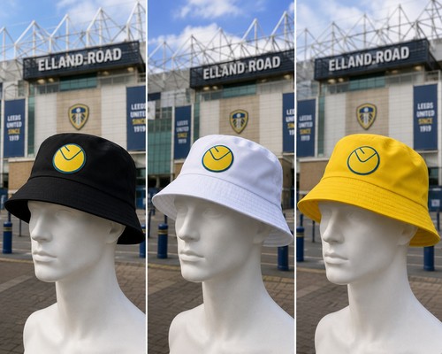 Leeds utd smiley bucket hats - bucket,