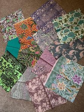 13 x Batik Style Fabric Pieces