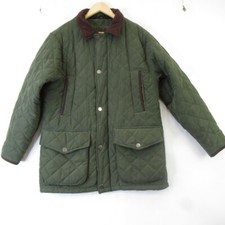 Sherwood Forest Men's Green Quilted Collared Jacket Pockets Warm Lined UK Medium
