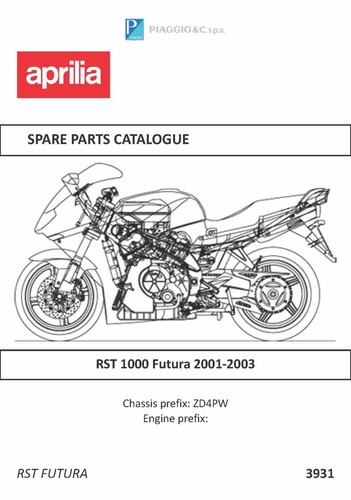 Aprilia parts manual - , rst