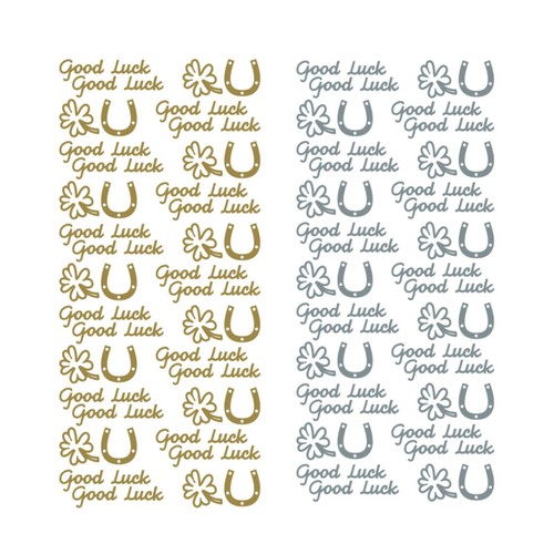 Good luck stickers gold silver - luck,