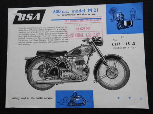 1960 1961 bsa - bsa, model