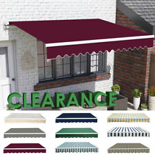 Outdoor Garden Manual DIY Patio Awning Canopy Sun Shade Retractable Shelter UK