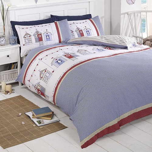 Beach hut duvet cover - beach, set