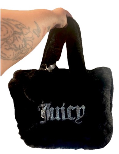 Juicy couture black faux fur - black,