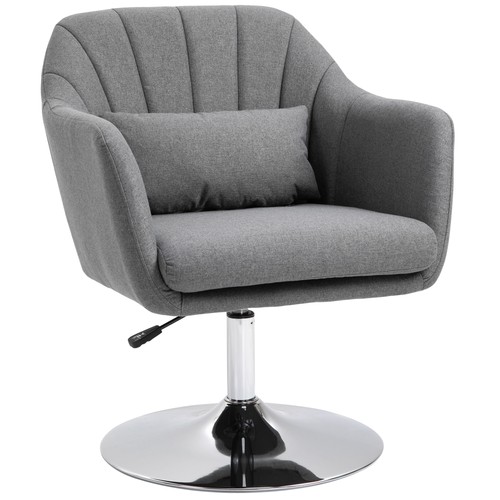 Homcom retro linen swivel - retro,