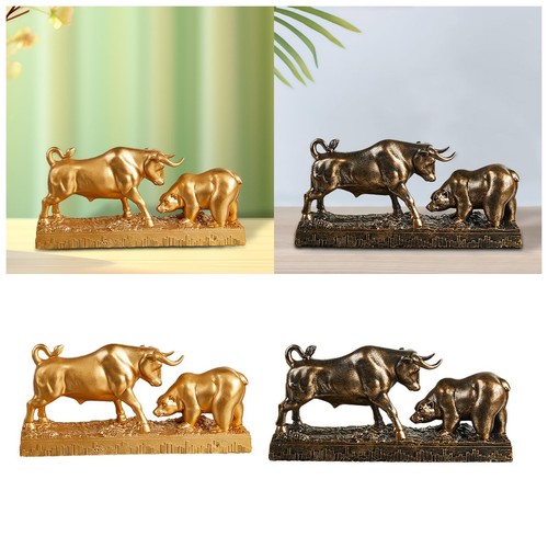 Resin bull and - bull, bear