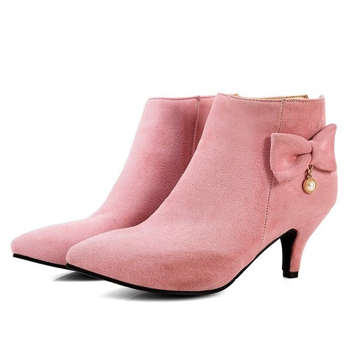 Shoes ankle toe bowknot pointy - ankle,