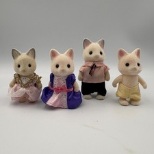 Sylvanian Families Mouse Figures Bundle x 4 Playworn with Clothes Job Lot