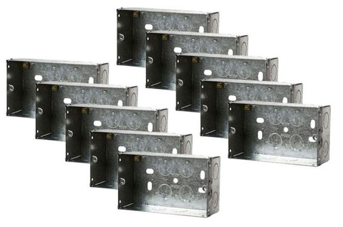 Gang metal back box - metal, 35mm