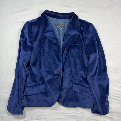 Zara basic navy blue - blue, velvet