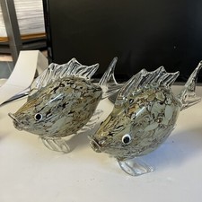 Set Of 2 Glass Art Murano