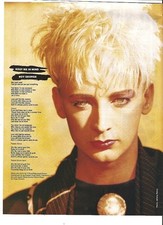 BOY GEORGE Culture Club Keep Me In Mind lyrics magazine PHOTO/clipping 11x8 inch