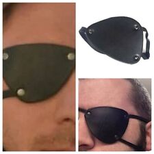 Captain Eye Patch for Pirate Role Play - Black PU Mask for Adults