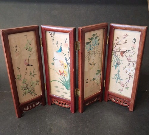 Vintage asian panel screen - 4,