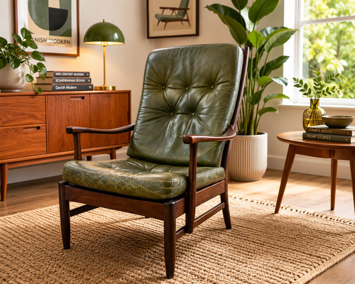 Mid century modern leather - century,