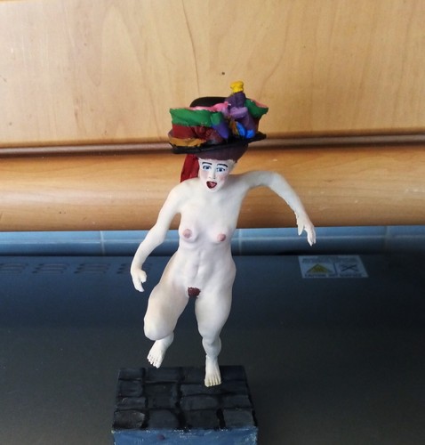 Nude victorian lady - , running