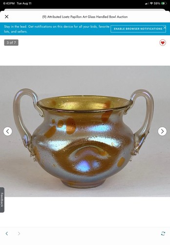 Loetz astarea gold - astarea, iridescent