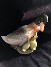 Vintage Mallard duck with two ducklings ornament