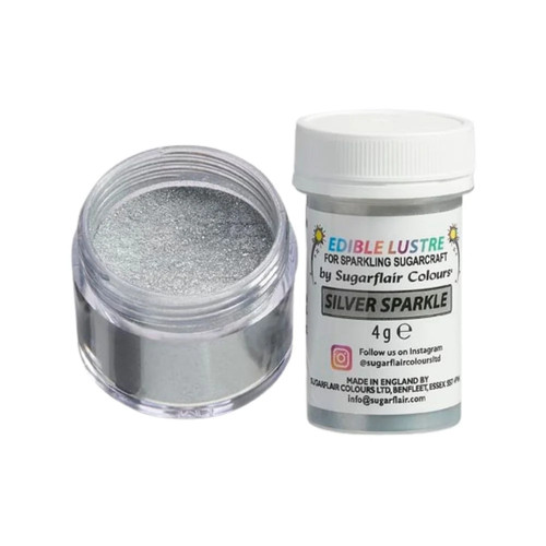Silver sparkle edible - -, lustre