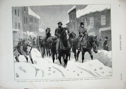 Original old antique print - old,