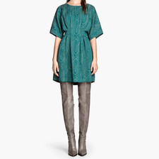 H&M TREND Embroidered Tulip Mini Dress With Pockets - Size UK 12 (US 8)