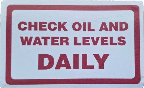 Check oil and water - and,