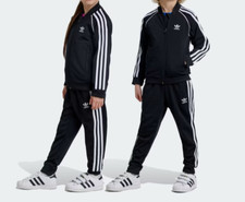 Adidas Originals SST Junior full Tracksuit Kids Zip Track Black 3months-8 Years