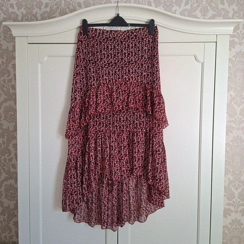 Primark burgundy floral - floral, tiered