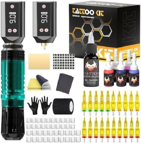 Wireless tattoo gun - kit, with