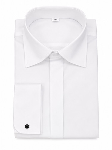 White formal dress shirt - formal, wide