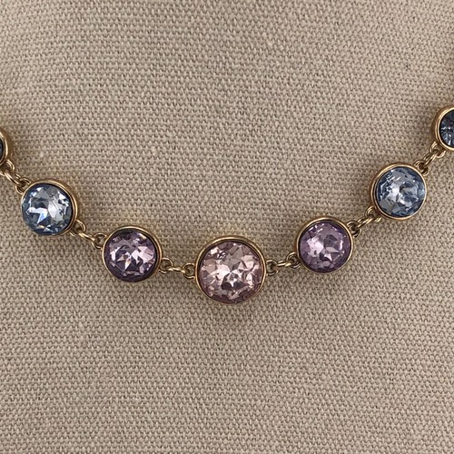 Bezel set choker necklace - set,