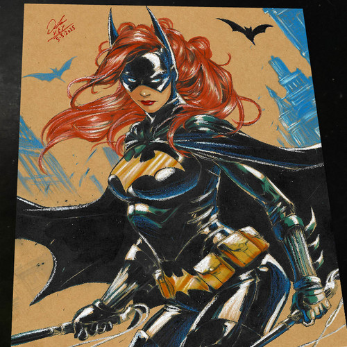 Batgirl art print signed - batgirl,