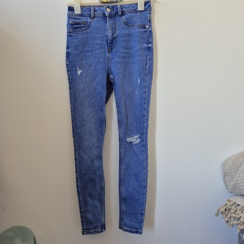 Blue distressed denim - , skinny
