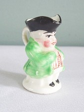 Vintage Miniature Toby Jug Porcelain Crown Staffordshire Tiny 1½" High