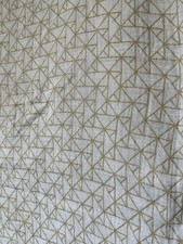 Aden + Anais Extra Large Muslin White & Gold Geometric Pattern Great Condition