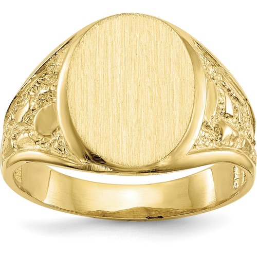 14k yellow gold mens signet - gold,