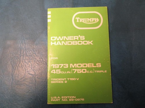 Triumph owner handbook 1973 - triumph,