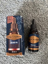 Gillette Beard King C Oil Men 30ml Plant Based Argan Jojoba Oil X 4 - 120ml ❤️