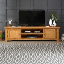 TV Unit Cheshire Oak Large Up